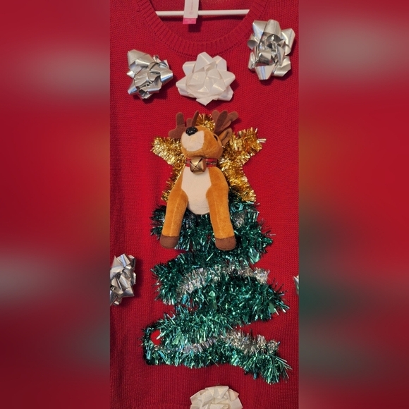 No Boundaries Christmas Ugly Sweater size 3X Holidays Reindeer - Picture 2 of 4